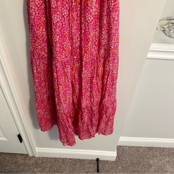 Xirena Pink Floral Cotton Silk Maxi Dress Small - Picture 10 of 12